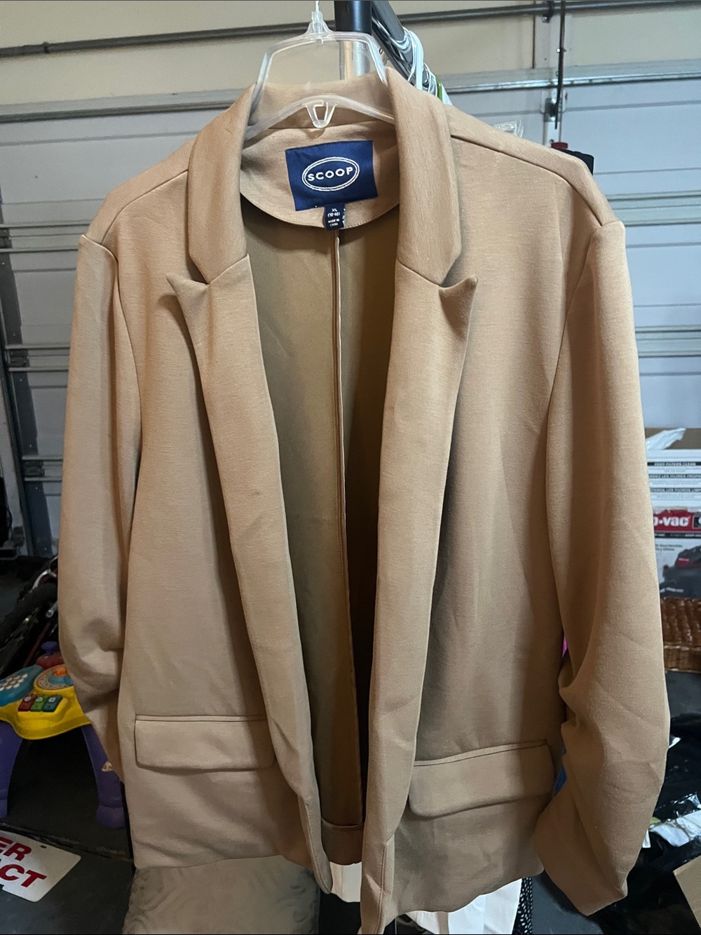 Scoop NYC Tan Open-Front Blazer